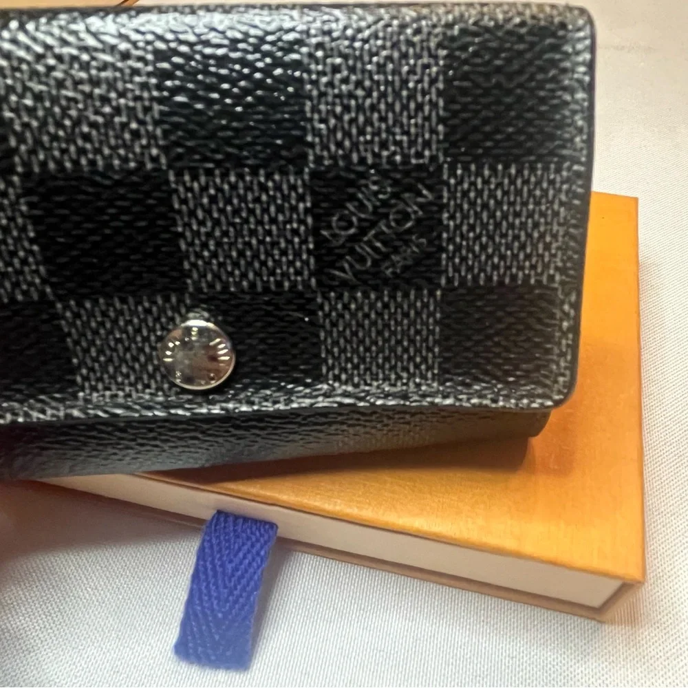 Louis Vuitton Key Holder Damier Ebene Graphite BLACK/GREY 100% Authentic - Picture 5 of 14